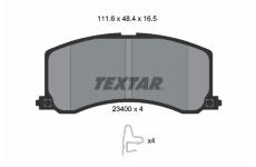 Sada brzdových destiček, kotoučová brzda TEXTAR 2340001