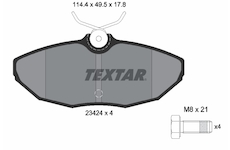 Sada brzdových destiček, kotoučová brzda TEXTAR 2342401