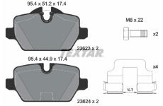 Sada brzdových platničiek kotúčovej brzdy TEXTAR 2362303