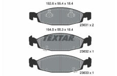 Sada brzdových platničiek kotúčovej brzdy TEXTAR 2363101