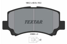 Sada brzdových destiček, kotoučová brzda TEXTAR 2366201