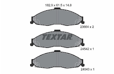 Sada brzdových destiček, kotoučová brzda TEXTAR 2366401
