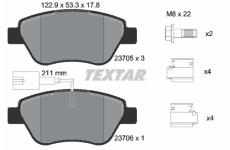 Sada brzdových destiček, kotoučová brzda TEXTAR 2370502