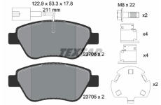 Sada brzdových platničiek kotúčovej brzdy TEXTAR 2370601