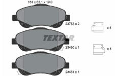 Sada brzdových platničiek kotúčovej brzdy TEXTAR 2376802