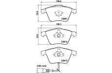 Sada brzdových destiček, kotoučová brzda TEXTAR 2380181