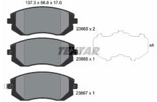 Sada brzdových destiček, kotoučová brzda TEXTAR 2386501