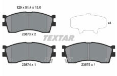 Sada brzdových platničiek kotúčovej brzdy TEXTAR 2387301