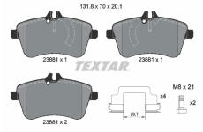 Sada brzdových platničiek kotúčovej brzdy TEXTAR 2388101
