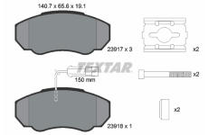 Sada brzdových destiček, kotoučová brzda TEXTAR 2391701