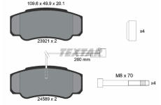 Sada brzdových platničiek kotúčovej brzdy TEXTAR 2392103
