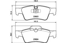 Sada brzdových destiček, kotoučová brzda TEXTAR 2392303