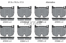 Sada brzdových destiček, kotoučová brzda TEXTAR 2394301
