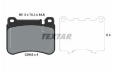 Sada brzdových platničiek kotúčovej brzdy TEXTAR 2394501