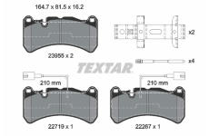 Sada brzdových platničiek kotúčovej brzdy TEXTAR 2395503