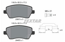Sada brzdových platničiek kotúčovej brzdy TEXTAR 2397302