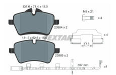 Sada brzdových platničiek kotúčovej brzdy TEXTAR 2398407
