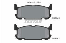 Sada brzdových destiček, kotoučová brzda TEXTAR 2402901