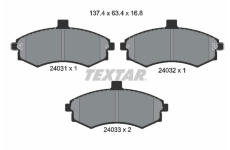 Sada brzdových destiček, kotoučová brzda TEXTAR 2403101