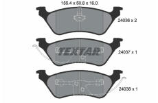 Sada brzdových destiček, kotoučová brzda TEXTAR 2403601