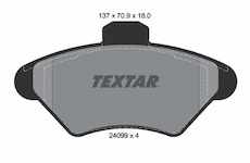 Sada brzdových destiček, kotoučová brzda TEXTAR 2409901