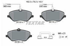 Sada brzdových platničiek kotúčovej brzdy TEXTAR 2413303