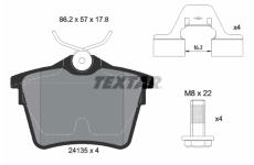 Sada brzdových platničiek kotúčovej brzdy TEXTAR 2413501