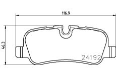 Sada brzdových destiček, kotoučová brzda TEXTAR 2419206