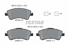 Sada brzdových destiček, kotoučová brzda Textar 2420401