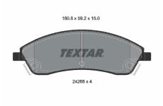 Sada brzdových destiček, kotoučová brzda TEXTAR 2426801