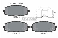 Sada brzdových platničiek kotúčovej brzdy TEXTAR 2427501