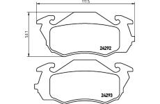 Sada brzdových destiček, kotoučová brzda TEXTAR 2429201