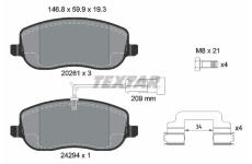 Sada brzdových platničiek kotúčovej brzdy TEXTAR 2429401
