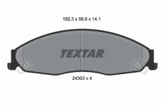 Sada brzdových destiček, kotoučová brzda TEXTAR 2430301