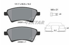 Sada brzdových platničiek kotúčovej brzdy TEXTAR 2439101