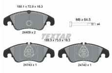 Sada brzdových destiček, kotoučová brzda TEXTAR 2440901