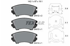 Sada brzdových platničiek kotúčovej brzdy TEXTAR 2441201