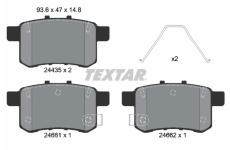 Sada brzdových platničiek kotúčovej brzdy TEXTAR 2443501