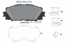 Sada brzdových platničiek kotúčovej brzdy TEXTAR 2445103