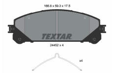 Sada brzdových destiček, kotoučová brzda TEXTAR 2445201