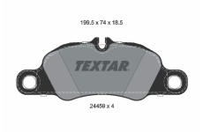 Sada brzdových destiček, kotoučová brzda TEXTAR 2445902
