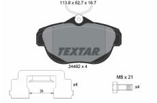 Sada brzdových destiček, kotoučová brzda TEXTAR 2446201