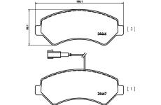 Sada brzdových destiček, kotoučová brzda TEXTAR 2446601