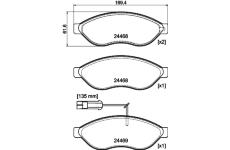 Sada brzdových destiček, kotoučová brzda TEXTAR 2446801