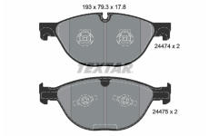 Sada brzdových destiček, kotoučová brzda TEXTAR 2447401