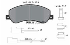 Sada brzdových platničiek kotúčovej brzdy TEXTAR 2448401