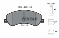 Sada brzdových platničiek kotúčovej brzdy TEXTAR 2448404