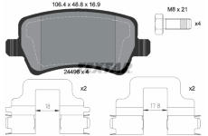 Sada brzdových destiček, kotoučová brzda TEXTAR 2449602