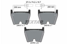 Sada brzdových destiček, kotoučová brzda TEXTAR 2451701