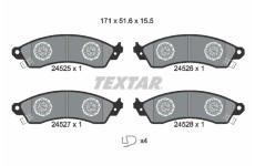 Sada brzdových destiček, kotoučová brzda TEXTAR 2452501